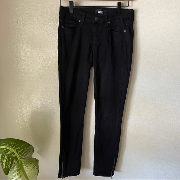 Paige | Verdugo Crop Ankle Zip Jeans - Picture 2 of 8